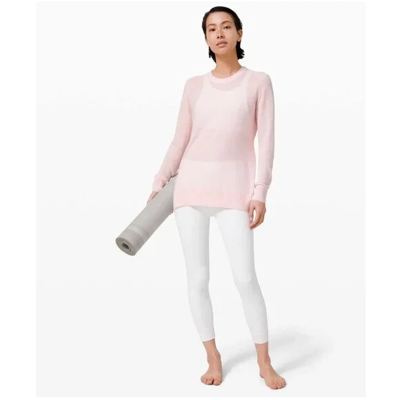 Lululemon Sincerely Yours Sweater / Size 10 / Pink Glow Cashlu Relaxed - Picture 2 of 10